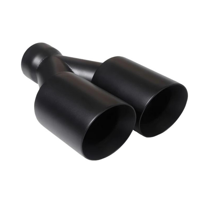Mach-Speed Universal Exhaust Tip Straight Cut Double Wall Satin Black ET-0251SBB