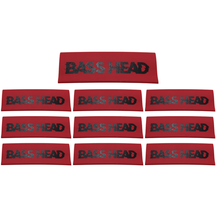Official Big Jeff Audio BASSHEAD Heat Shrink 4 to 6 Gauge 10 Pack Red.