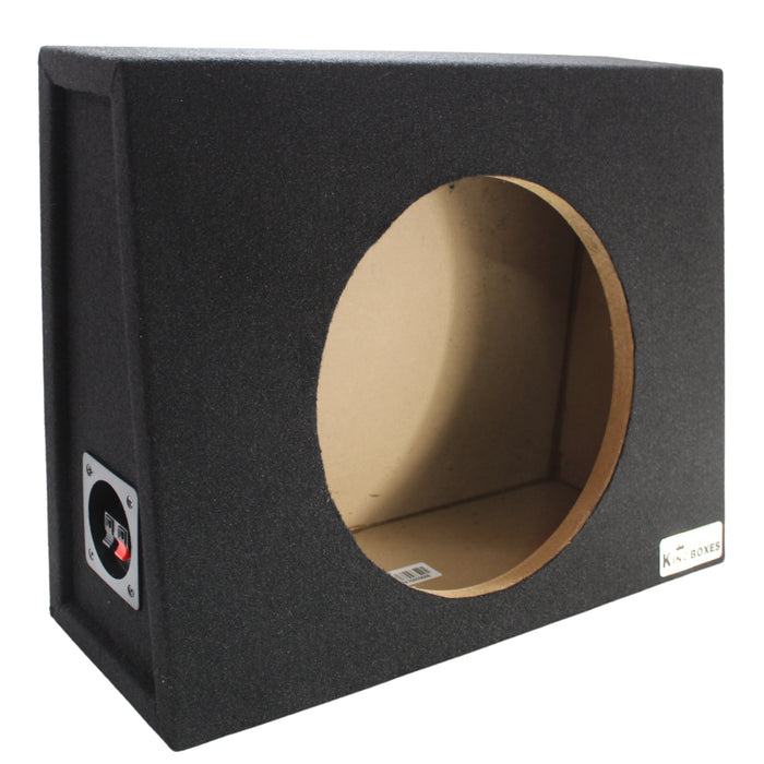 King Boxes 12" Single Sealed Wedge Style Carpeted Truck Subwoofer Enclosure