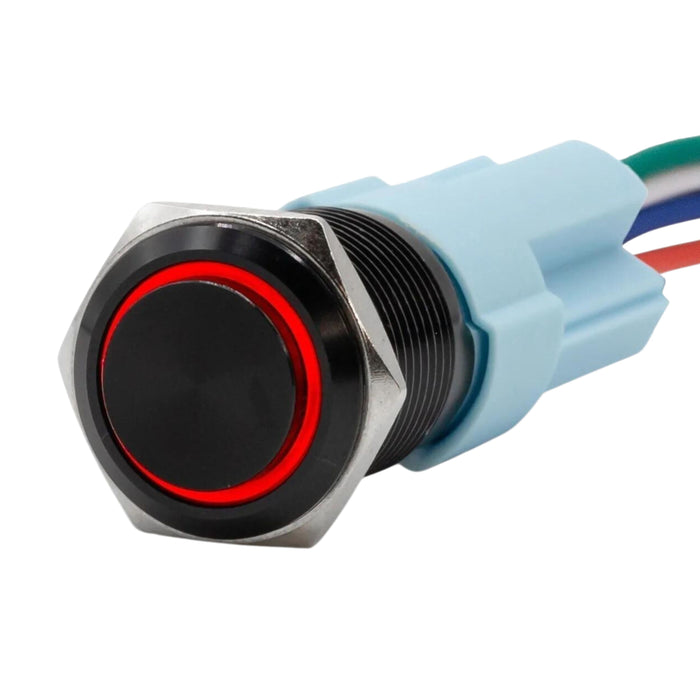 Sparked Innovations Universal Black Momentary Pushbutton Switch w/LED Light SPDT