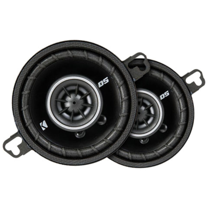 Kicker 3.5" 4 Ohm 80W Peak 2 Way Coaxial Full Range Car Audio Speakers 43DSC3504