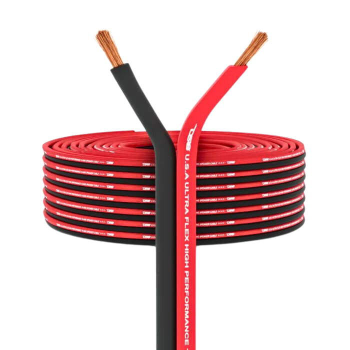 DS18 Pre-Cut Roll of 100 FT Red/Black Ultra Flex CCA Speaker Wire SW-10GA-100RB