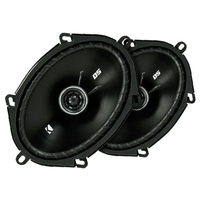 Kicker 6x8" Coaxial 2 Way Speakers 200W Peak 4 Ohm Car Audio Black 43DSC6804