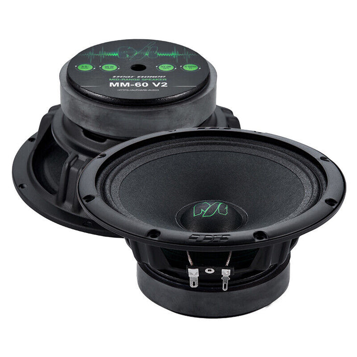 Pair of Deaf Bonce 6.5 Mid-Range Speakers 180W 4 Ohm w/ 1" Neo Tweeters 160W