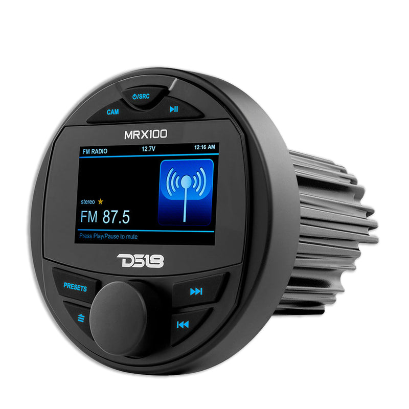 DS18 Marine & Powersports Bluetooth Radio Receiver Video LCD TFT Screen MRX100