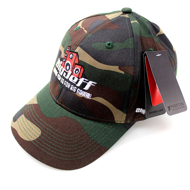 Official Big Jeff Audio Camo Green Trucker Hat with Big Jeff Audio Logo