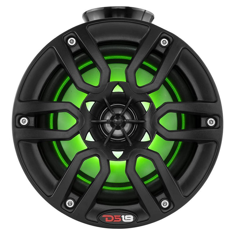DS18 8" 375W Marine Pod Pair of Black Speakers with Integrated LED NXL-PS8BK - Big Jeff Online Inc