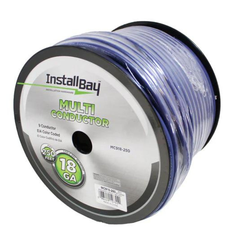 Install Bay 18 GA / 9 Conductor OFC Speaker Wire Blue Lot Cut By The Foot