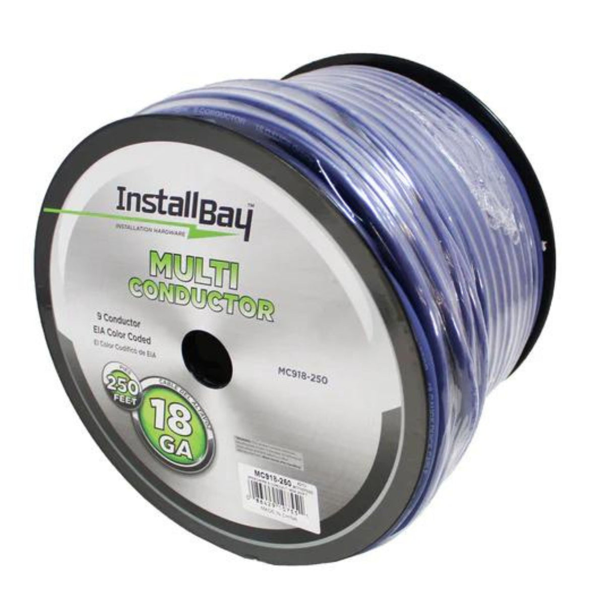 Install Bay 18 GA / 9 Conductor Oxygen Free Copper Speaker Wire Blue L — Big Jeff Online Inc