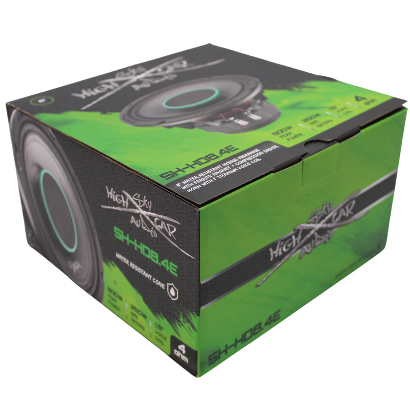 Sky High Car Audio 8 Inch 500W 4 Ohm Hybrid Midrange Loud Speaker + Horn HD8.4E