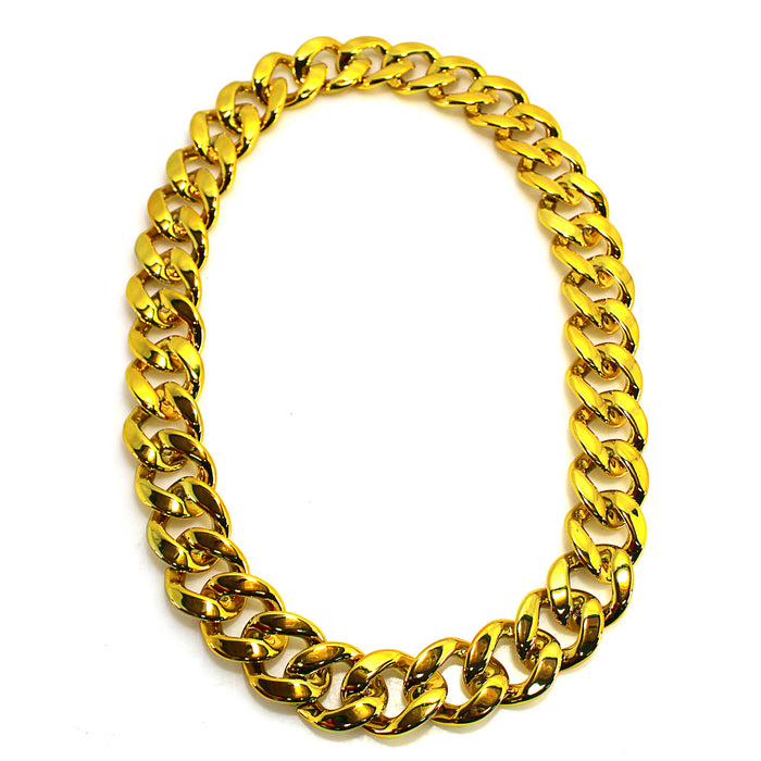 Official Big Jeff Audio 32" Cuban Link Plastic Fake Gold Chunky Chain Necklace