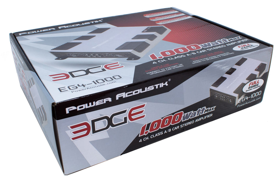 Power Acoustik 1000W 4 Ch Amplifier Class AB Full Range Bridgeable OPEN BOX