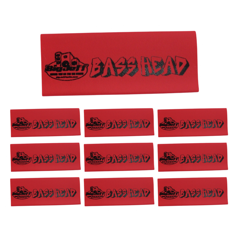 Official Big Jeff Audio BASSHEAD Heat Shrink 4 to 6 Gauge 10 Pack Red.