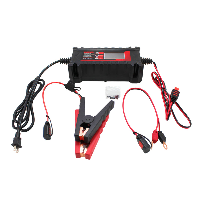 DS18 15 Amp Automatic Smart Lithium AGM Battery Charger and Maintainer INF-C15A