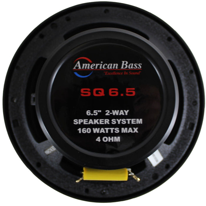 American Bass Pair of Coaxial Speakers 6.5" w/Neo Swivel Tweeter 320W 4ohm SQ6.5