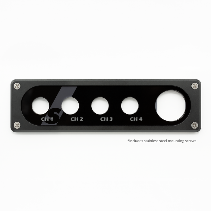 Sparked Innovations Single DIN Aluminum Switch & Voltmeter Panel Silver or Black