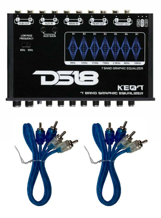 KEQ7 7 Band 6 Channel Graphic Equalizer 7V DS18 + 2 x 18" 2 Ch RCA M2M