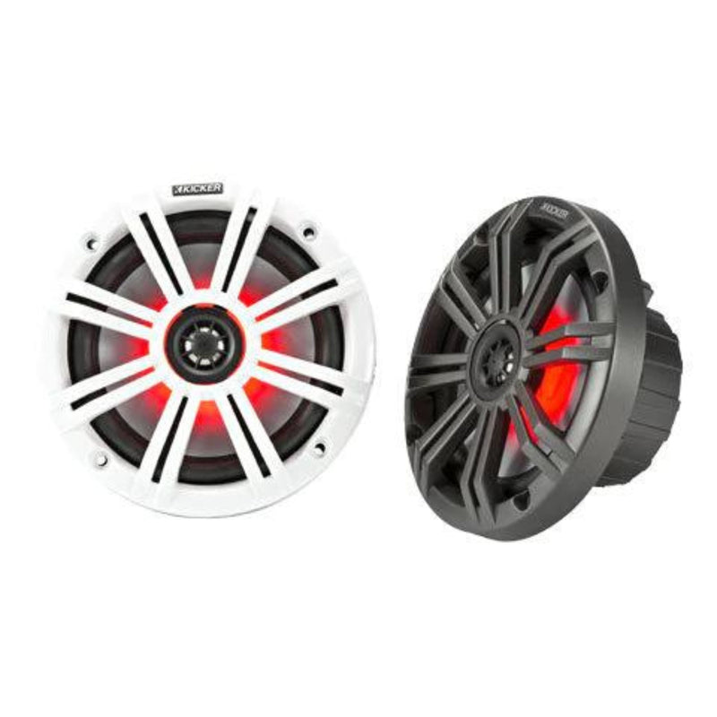 Kicker KM Series 6.5" 65W RMS 4-Ohm LED Marine Coaxial Speakers / 45KM654L