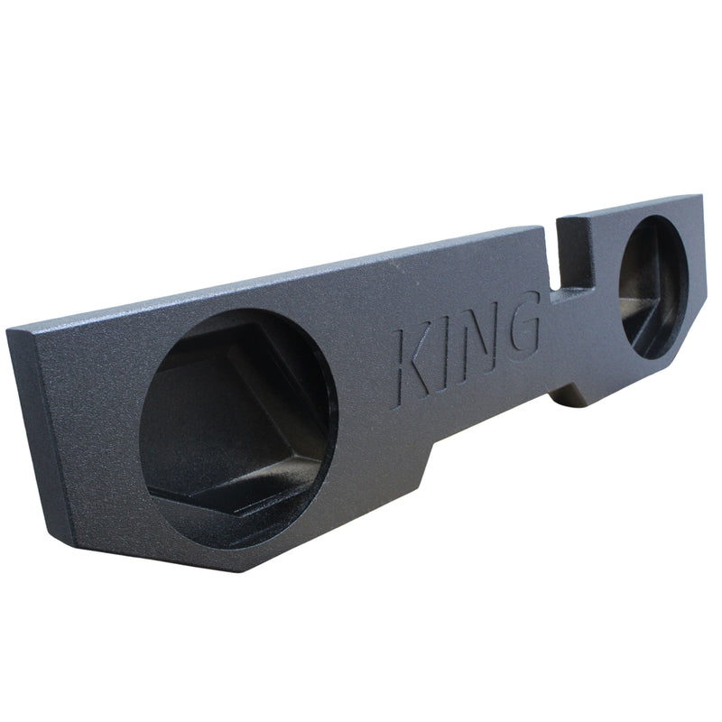 King Boxes 12" Dual Upfire Sealed Speaker Box for '02-'18 Ram Quad Cab AK-DG2-12