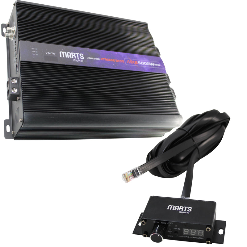 Marts Digital MXB Series Monoblock 5K Bass 1 Ohm Amplifier MXB-5000-1-V2