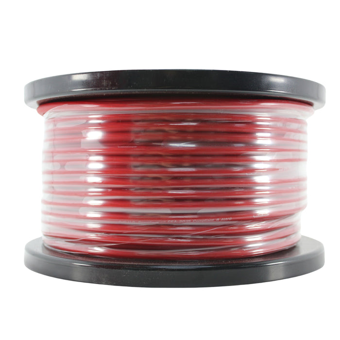 Rockford Fosgate 8 AWG 100% Oxygen Free Copper Power/Ground Wire Red Lot