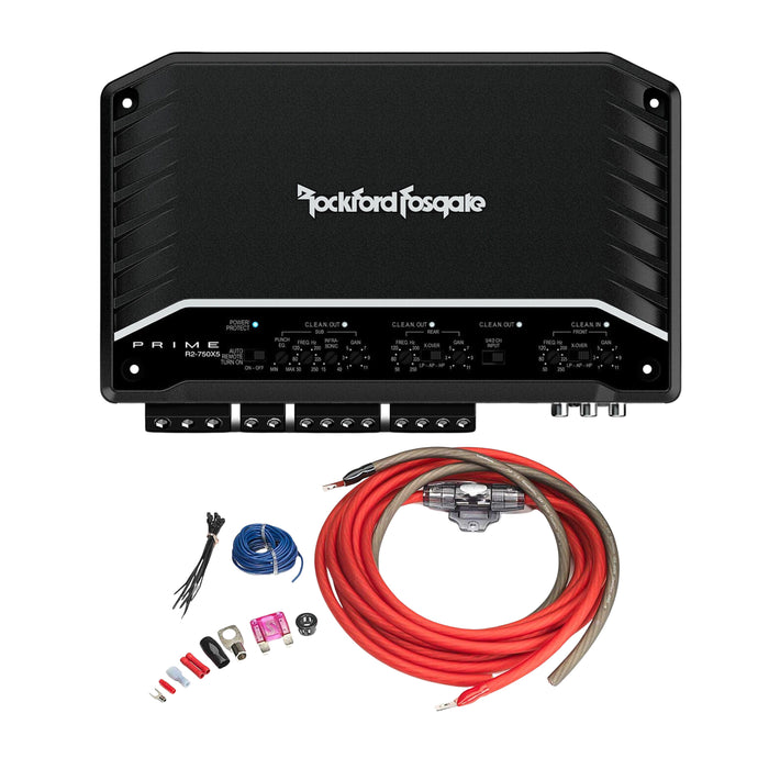 Rockford Fosgate Prime 750W 5-Channel Full Range Class-D Amplifier + Install Kit