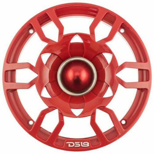 1x 8" Red Speaker Grill Cover / Built In Bullet Tweeter RGB LED Pro Audio