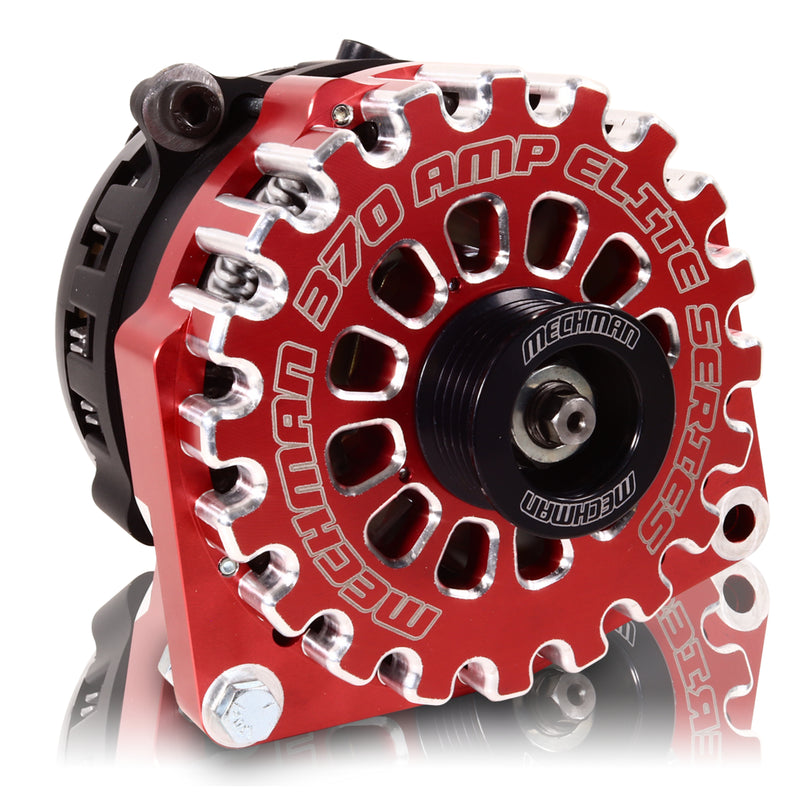 Mechman E-Series 370 Amp Red Alternator For 1987-1995 GM 4.3L Truck B81657370RD