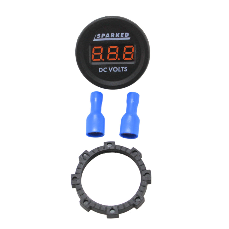 Sparked Innovations Single Display 12V DC Voltmeter Battery Voltage Monitor