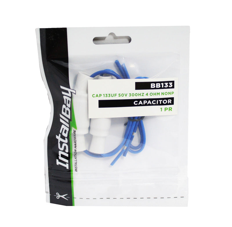 Pair of Install Bay 133UF 50V 300Hz 4 Ohm Non Polar Universal Bass Blocker BB133