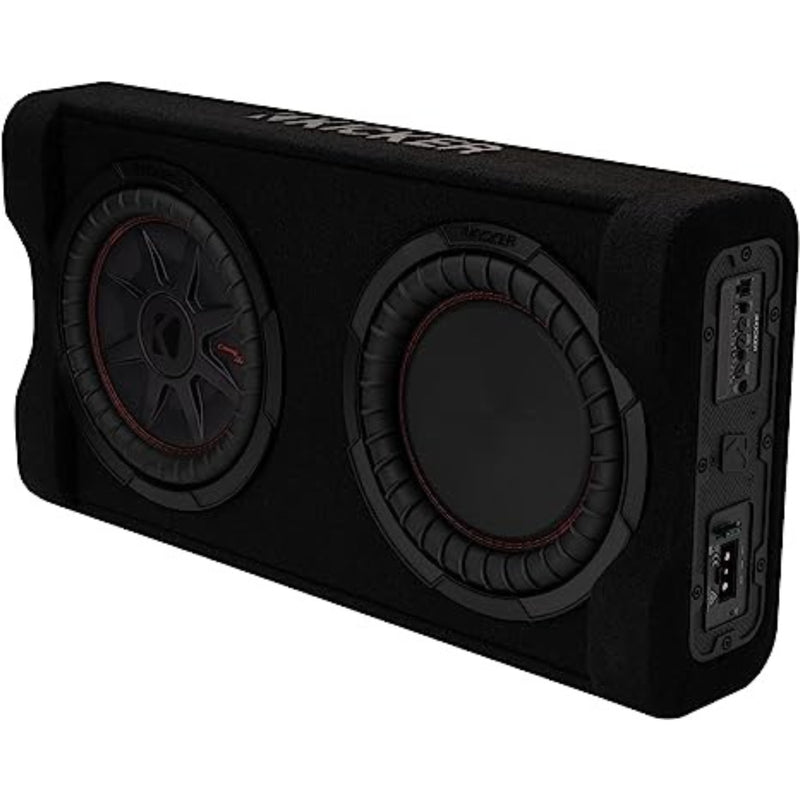 Kicker CompRT 10" Subwoofer Powered Down-Firing Loaded Enclosure w/ Built-In Amp