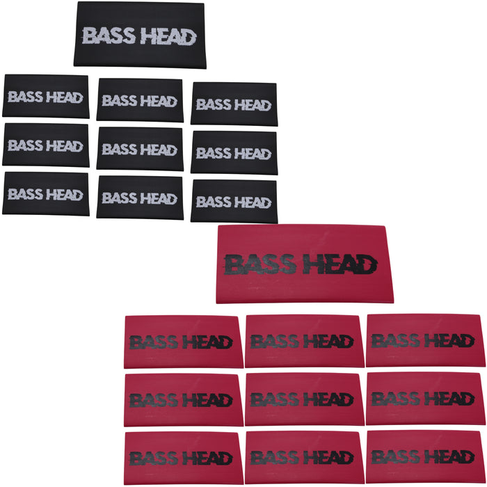 Official Big Jeff Audio BASSHEAD Heat Shrink 0 Gauge 20 Pack Black and Red