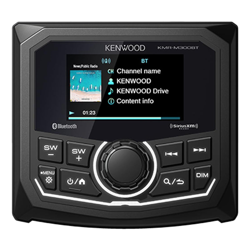 Kenwood 2.7" BT MP3 USB AM/FM Marine IPX6 Digital Media Receiver KMR-M300BT