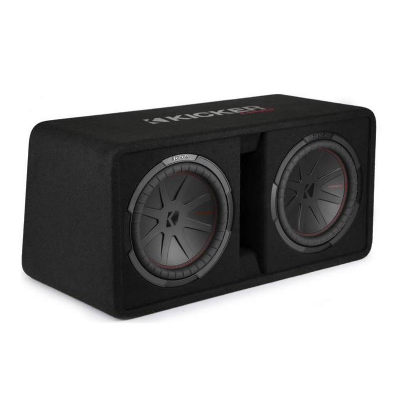 Kicker CompR Series 12" 1000W RMS 2 Ohm Loaded Ported Subwoofer Enclosure- 48DCWR122