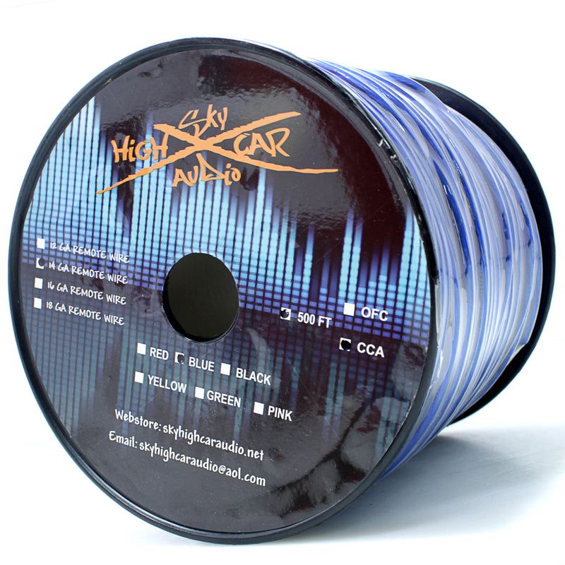 Sky High Car Audio 14 GA CCA Primary/Remote Wire Blue Lot Cut By The Foot