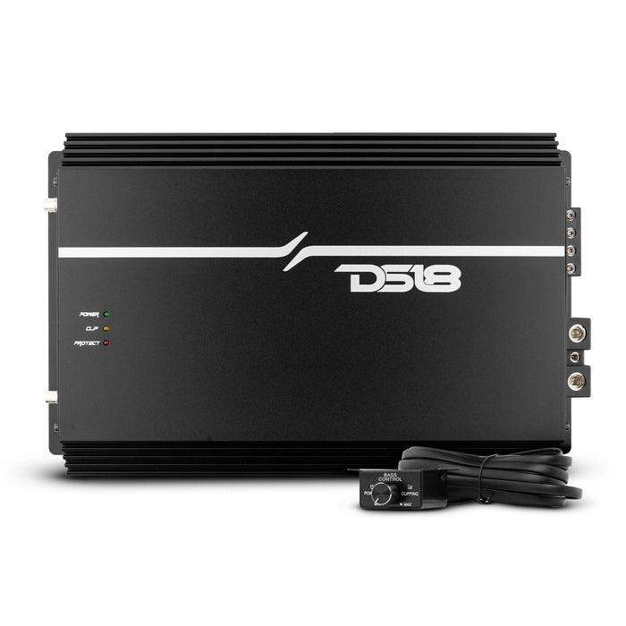 DS18 1 Channel Korean Amplifier Class D Full Range w/ Bass Knob EXL-P2500X1D