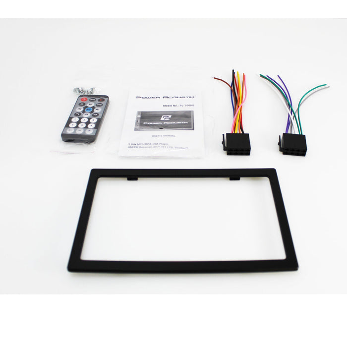 Power Acoustik 2-DIN 1080P Multimedia Receiver 7" LCD w/ Bluetooth, AUX, USB