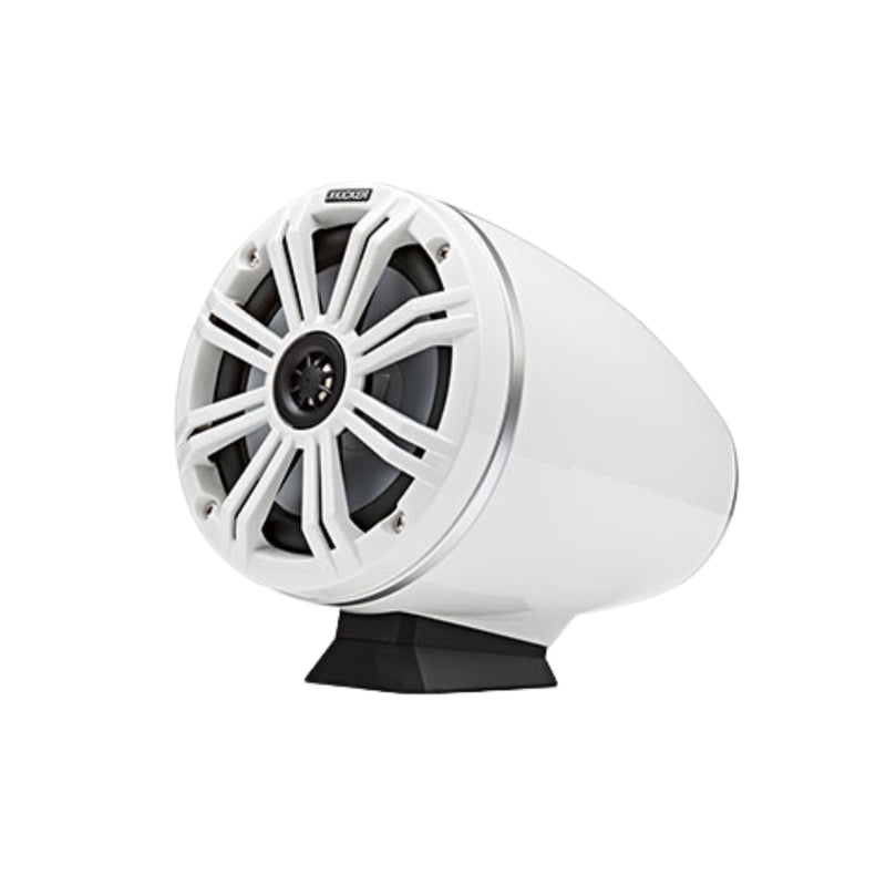 Kicker Pair of White 6.5" Flat-Surface-Mount Marine Waketower Speakers 46KMFC65W