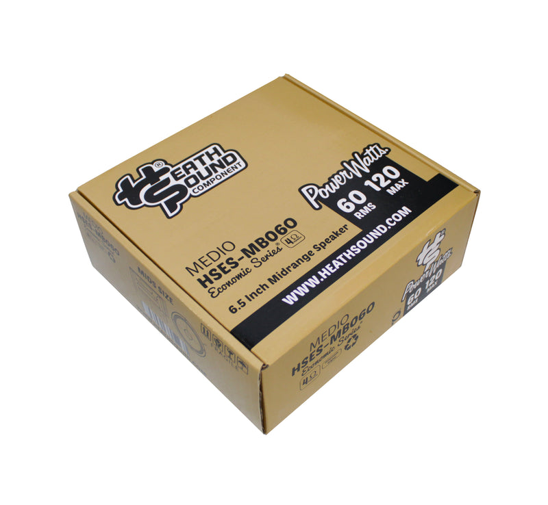 Heath Sound 6.5" 120 Watt Midrange 4 Ohm Black Speaker HSES-MB060