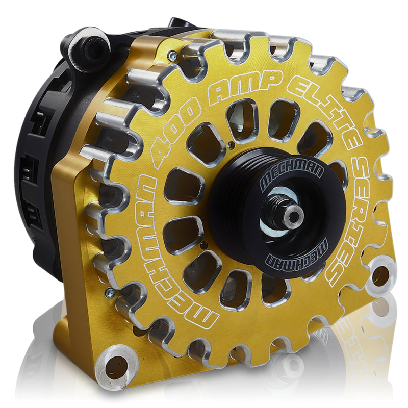 Mechman E-Series 400 Amp Alternator For 2005 - 2013 GM 6.0L Truck Color Gold