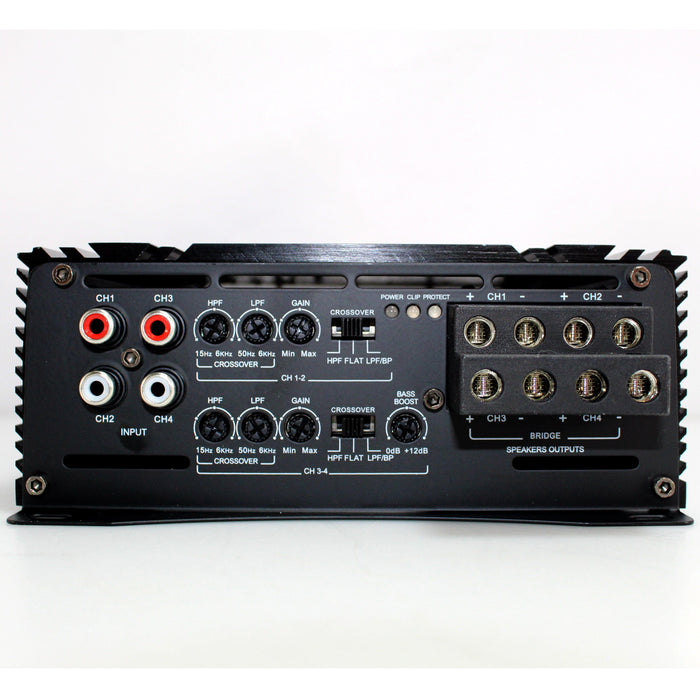 Deaf Bonce Car Audio 8" Midrange Speakers AP-M81SE & 4CH Amplifier Package