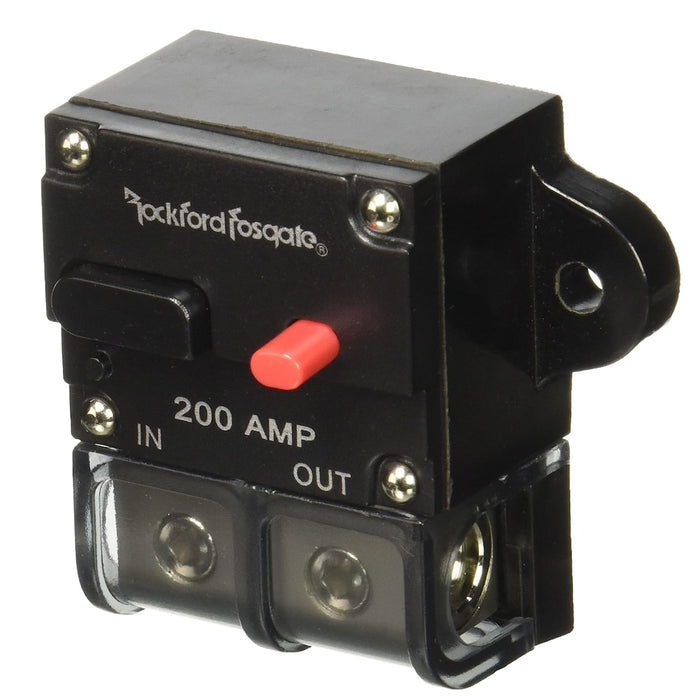 Rockford Fosgate 200 Amp Circuit Breaker Quick Reset 1/0-4 AWG RFCB200