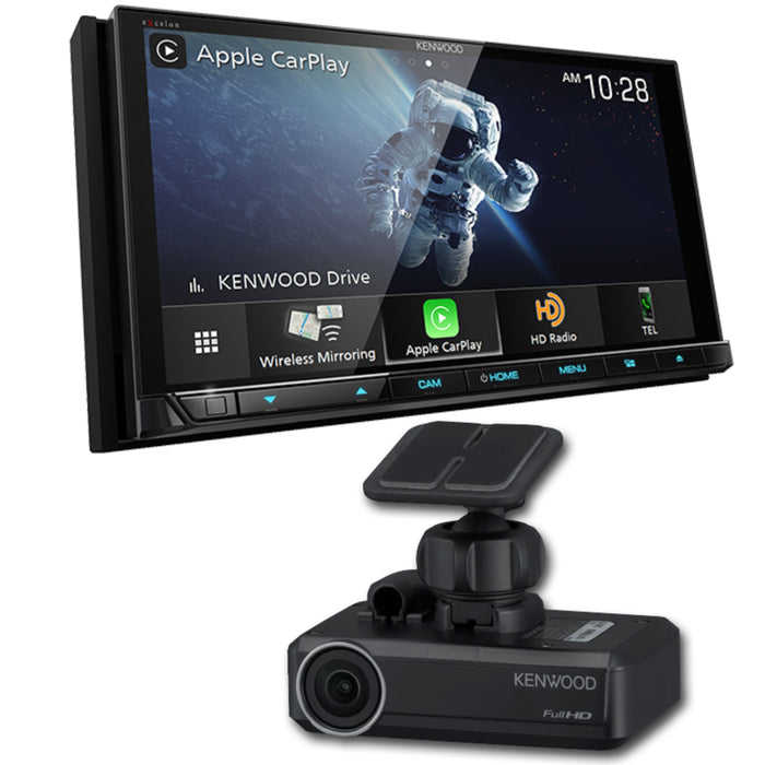 Kenwood Monitor with DVD Receiver 6.95" & Multimedia compatible Dashcam