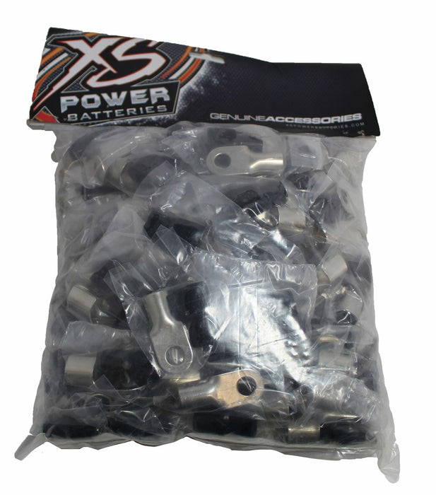 XS Power 20pk, Black 0 AWG 10.5MM Ring Terminals Nickel Plated W/Boot XS-RT0L-BK