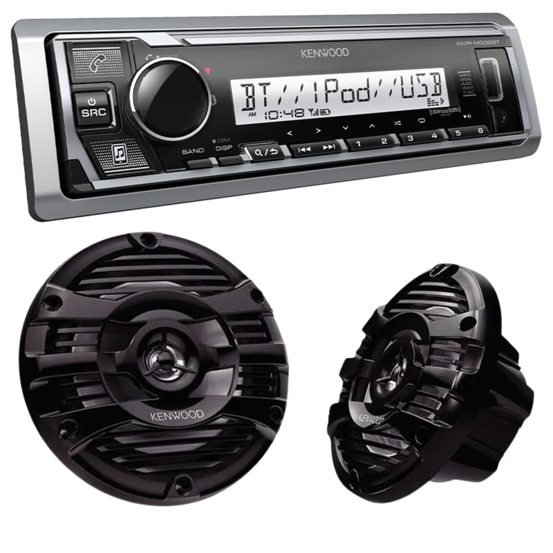Kenwood Digital Media Receiver /w Bluetooth & (2) 6.5" Marine/Motorsports Speakers