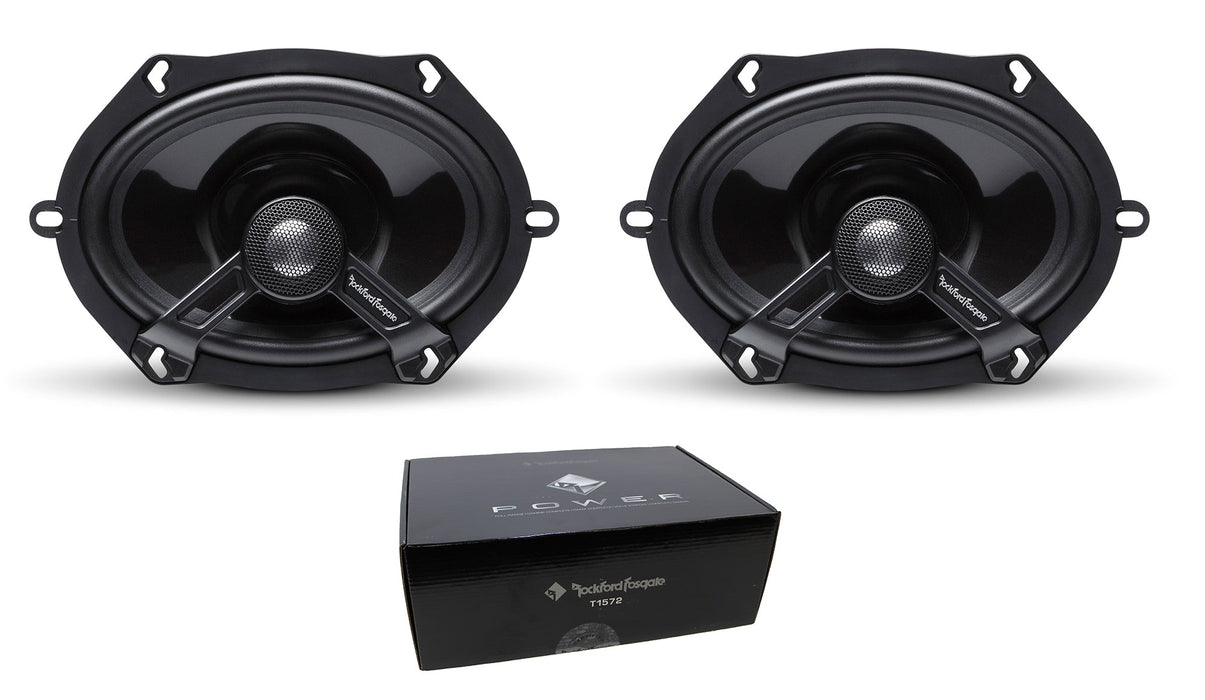 Pair of Rockford Fosgate 5"x7" 280W 4 Ohm 2-Way Full-Range Coax Speakers T1572