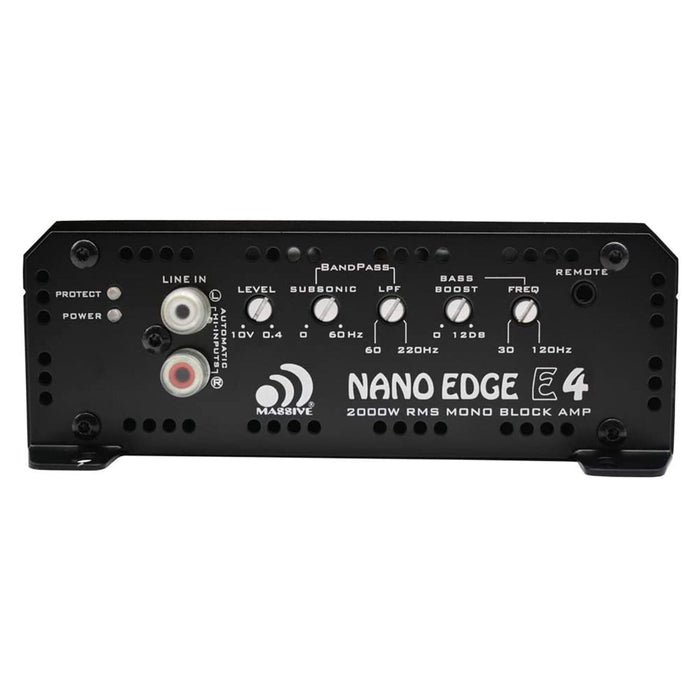 Massive Audio Nano Edge Monoblock Amplifier 4000 Watt 1 Ohm Stable E4