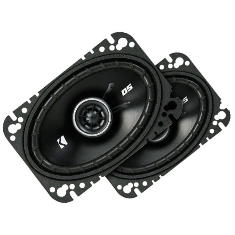 Kicker 4x6" 4Ohm 120W Peak 2 Way Full Range Coaxial Car Audio Speakers 43DSC4604