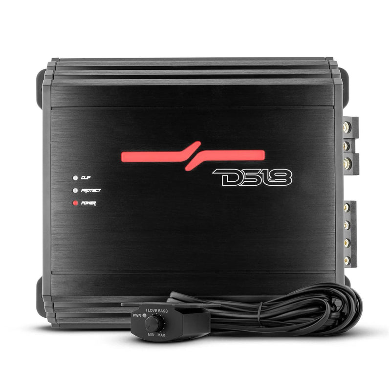 DS18 ZR Series Monoblock Class D 500 Watt RMS 1 Ohm Amplifier ZR500.1D