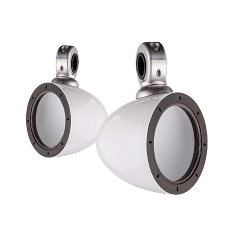 Kicker Pair of White 4" Mini Marine Wakeboard Tower Speaker Enclosures 40KMMTESW